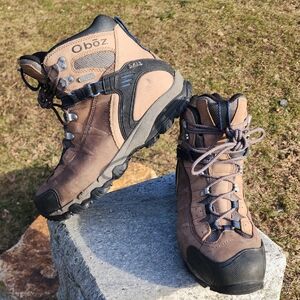 Oboz Bridger Mid Brown Leather Hiking Boots - Trail Boots Men's 12